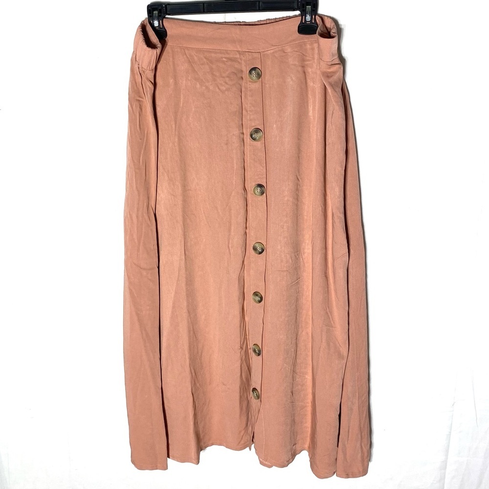 LC Waikiki Peach Button Front Midi Skirt XL